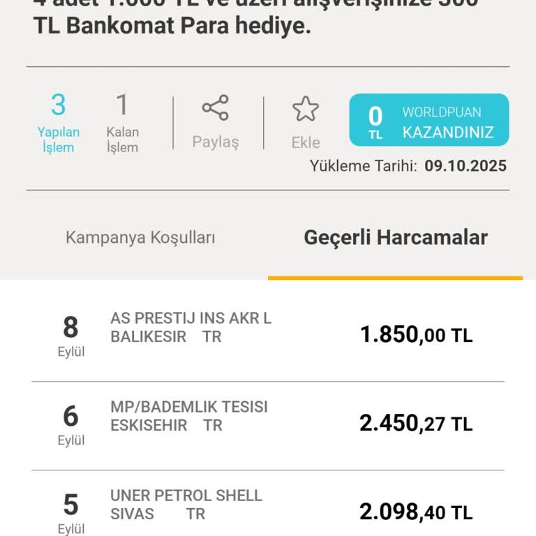 Kampanya Koşullarını Yerine Getirmeme Rağmen ParaPuanım Yüklenmedi