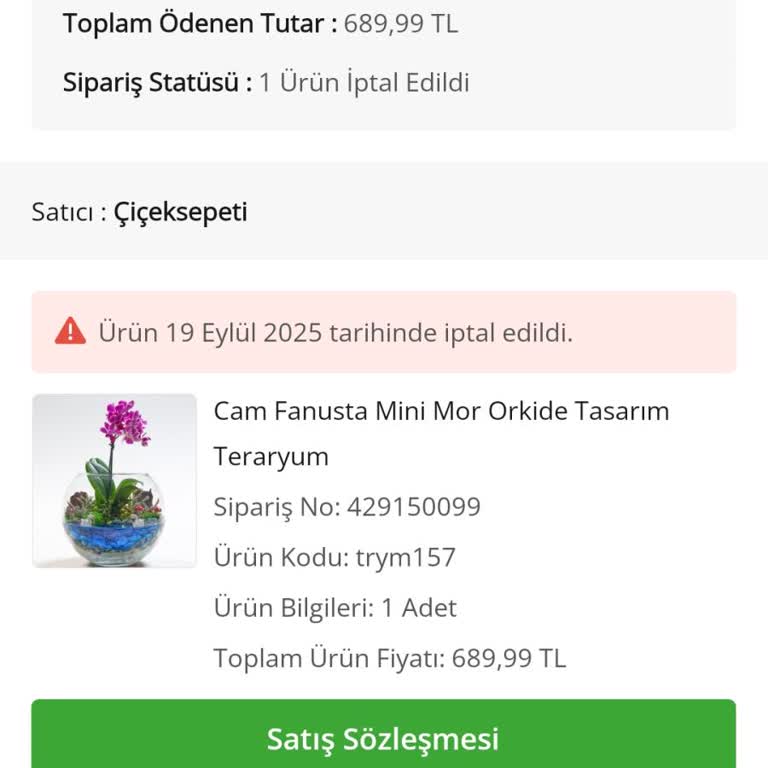 Özel Günümde Teslim Edilmeyen Sipariş Ve Eksik Bilgilendirme Mağduriyeti