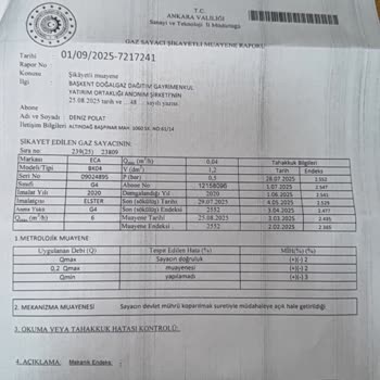 Muayenesi Yapılmayan Sayaca Haksız Kaçak Gaz Cezası Kesildi!