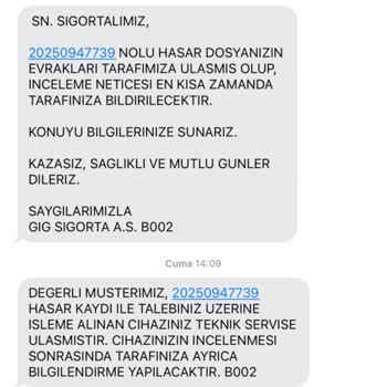 Kasko Kapsamında Pil Değişimi Talebim İncelenmeden Reddedildi