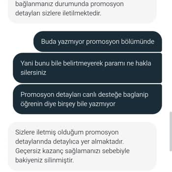 Promosyon Kazancım Haksız Yere Silindi, Mağdur Edildim