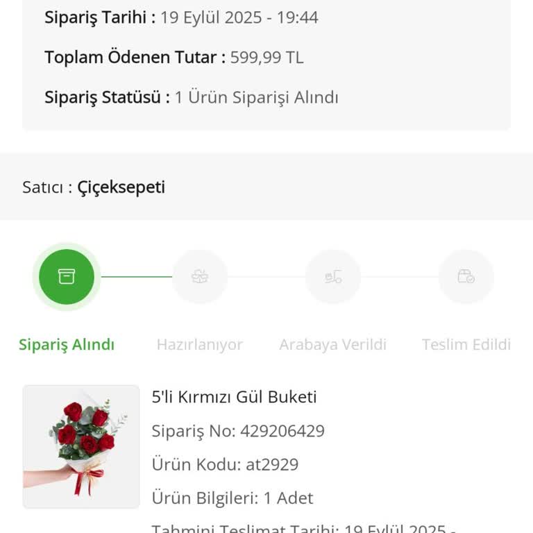 Çiçek Teslimatı Yapılmadı, Müşteri Hizmetleri Yardımcı Olmadı