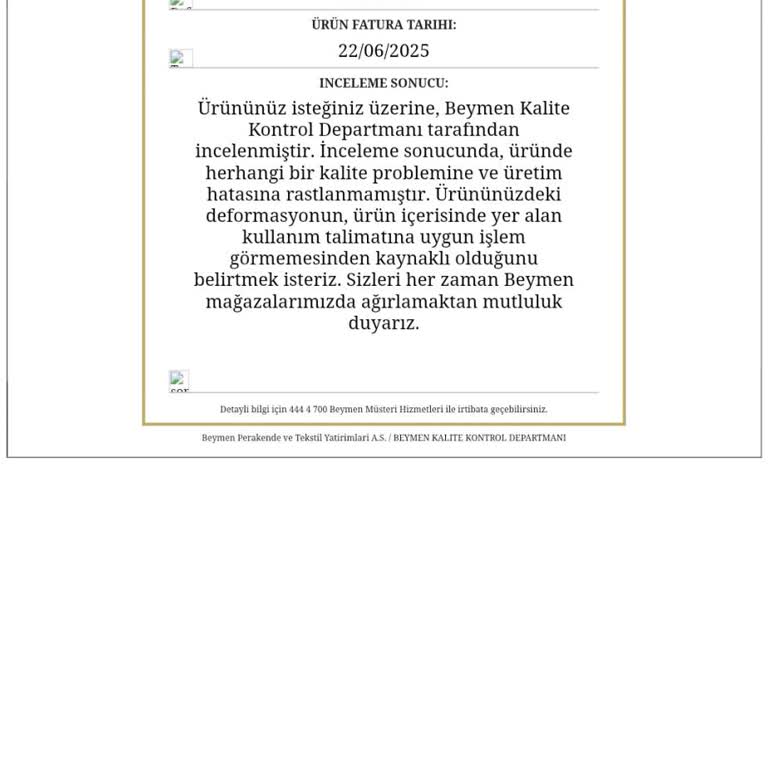 Beymen Club'dan Aldığım Tişört Kısa Sürede Deforme Oldu, Mağaza Çözüm Sunmuyor