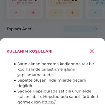 Hepsiburada Çekinde Kategori Kısıtlamasıyla Karşılaştım