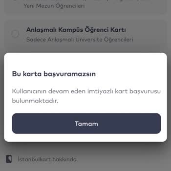 İstanbulkart Başvurusunda Hata: Öğrenci Kartı Alamıyorum
