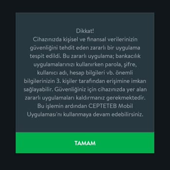 TEB Mobil Uygulamasında Gizlilik Ekranı Sorunu Nedeniyle İşlemler Yapılamıyor