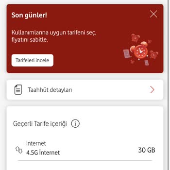 Vodafone Tarifemde Yüksek Zam Ve Yetersiz Alternatifler Nedeniyle Mağduriyet