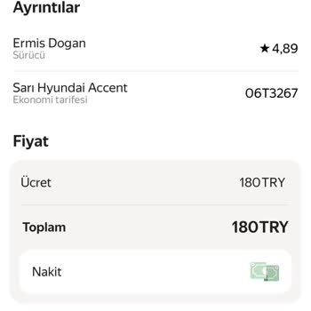 YandexGo Yolculuğunda Fazla Ücret Alımı Ve Şoför Davranışları Hakkında Şikayet