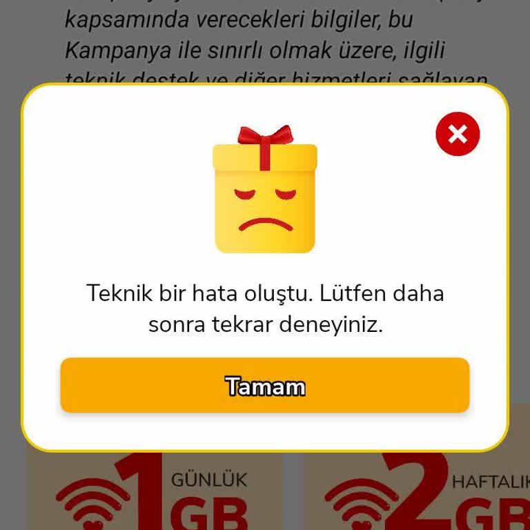 Eti Mutlu Kutu Uygulamasında Hediye İnternet Hatası Ve Teknik Sorun