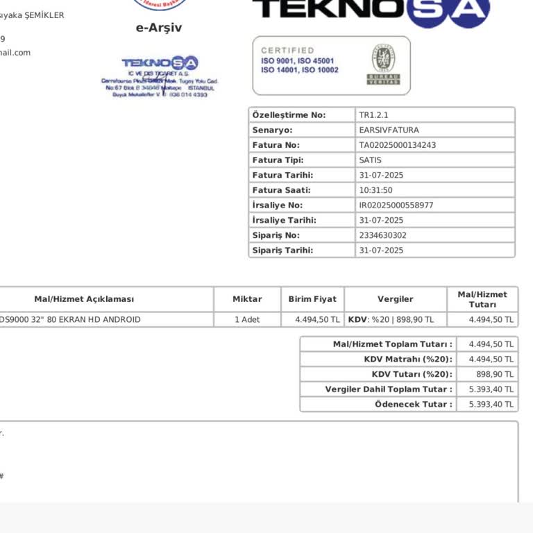 Dijitsu Android TV'nin Uzayan Servis Süreci Ve Parça Bekleme Sorunu