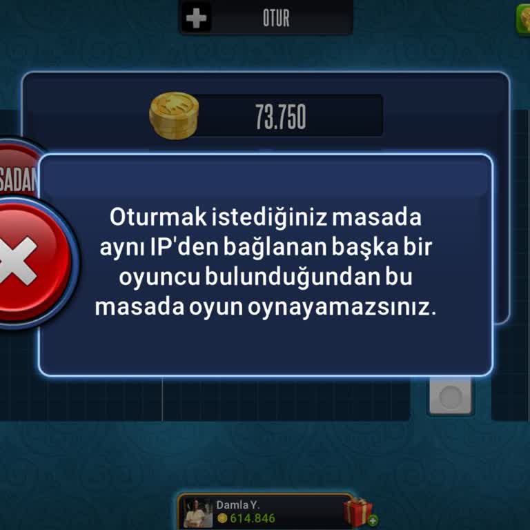 101 Okey Plus'ta Farklı Mobil Hatlarda Aynı IP Uyarısı Nedeniyle Oyun Oynayamıyoruz