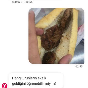Köfte Siparişim Eksik Ve İlgisiz Destekle Mağdur Oldum