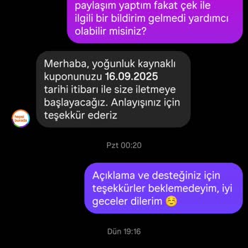 Kampanya Hediye Kodu Gönderilmedi, Müşteri Hizmetlerinden Dönüş Alınamıyor