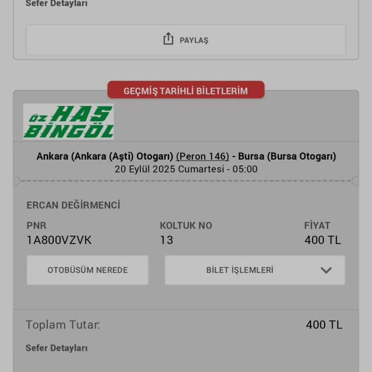 Otobüs Gecikmesi Ve Bilet İadesi Mağduriyeti