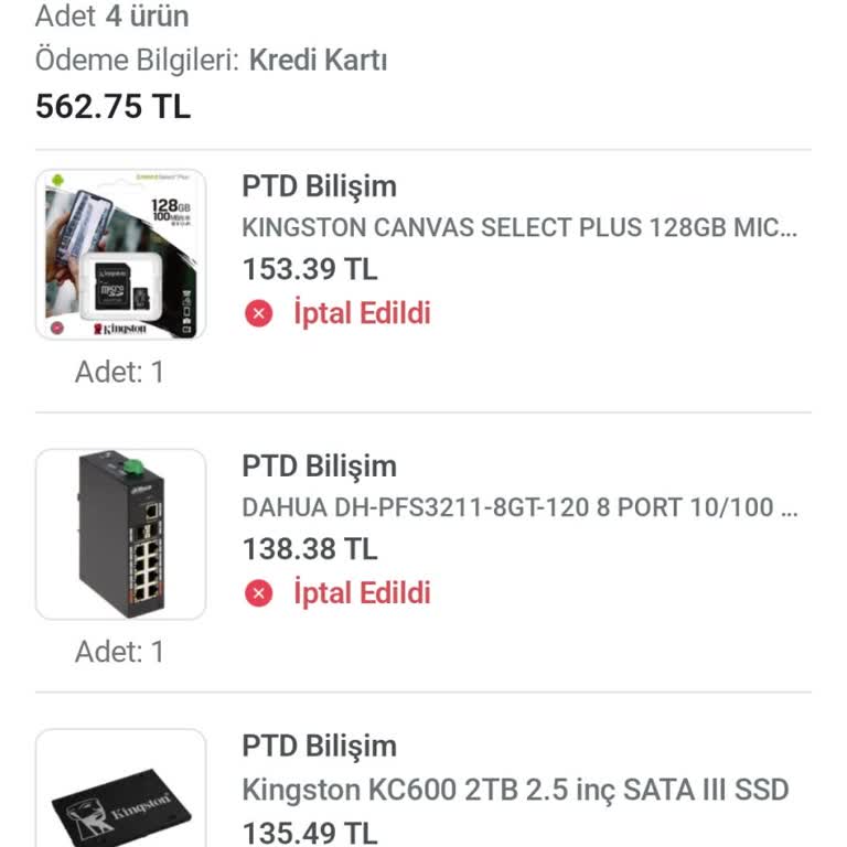 Epttavm Siparişim 5 Gün Bekletilip Açıklama Yapılmadan İptal Edildi