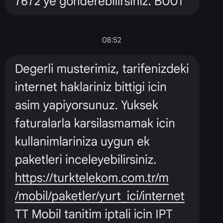 Ek İnternet Paketi Kullanımında Bilgilendirme Eksikliği Ve Haksız Ücretlendirme