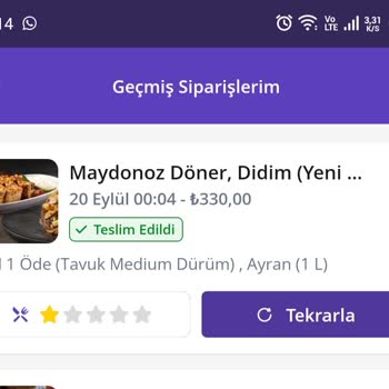 Maydonoz Döner Hijyen Sorunu Ve Fatura Eksikliği Nedeniyle Ücret İadesi Talebi