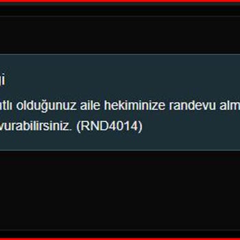 MHRS Randevu Sisteminde Sürekli Rnd 4014 Hatası Ve Randevu Alamama Sorunu