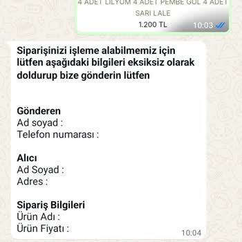 Sipariş Verildi, Çiçekler Teslim Edilmedi Ve Ücret İadesi Yapılmadı