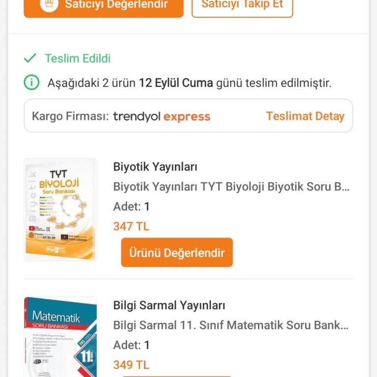 Trendyol Eksik Gönderilen Kitap Ve Bilgilendirme Sorunu