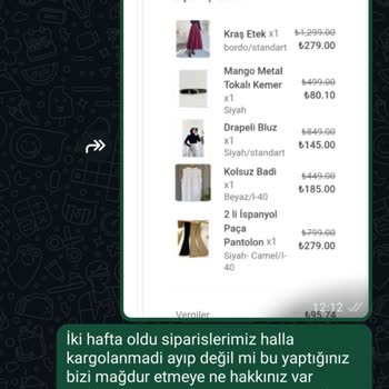 Siparişim Gönderilmedi, Paramı Geri İstiyorum