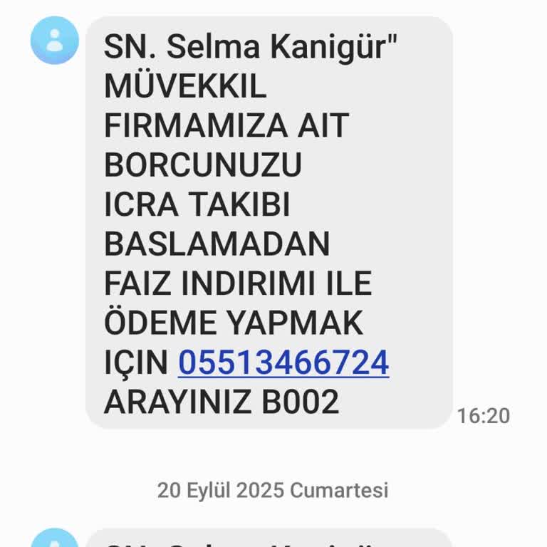 Bilinmeyen Numaralardan Tehditkar Borç SMS’leriyle Mağduriyet Endişesi Yaşıyorum