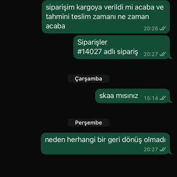 Siparişim Günlerdir Kargoya Verilmedi Ve Hiçbir Şekilde Ulaşamıyorum