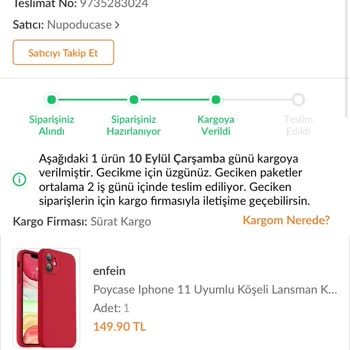 Siparişim Kargoya Verilmedi, Paramı Geri İstiyorum