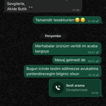 Sipariş Verdiğim Abiye Elime Ulaşmadı Ve İletişim Sağlanamıyor