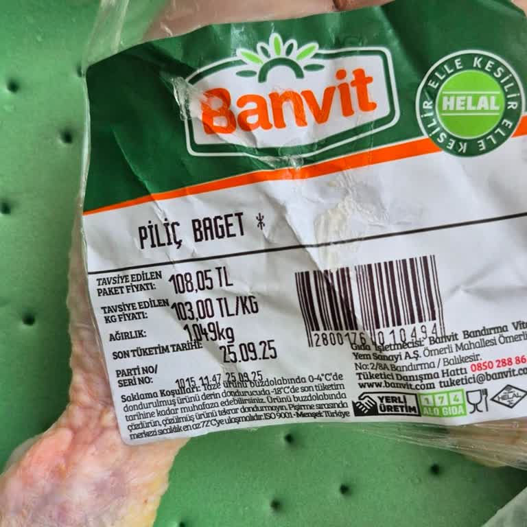 Banvit Piliç Baget Ürününde Deterjan Kokusu Ve Yetersiz İade Süreci