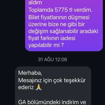 Mticket Bilet Fiyat Farkı İadesi Yapılmadı, Verilen Sözler Tutulmadı