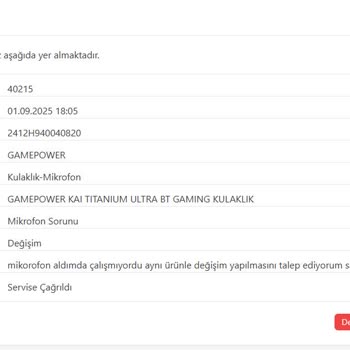 Garanti Kapsamındaki Kulaklığın Mikrofon Sorunu Çözülmedi, İade Talebim Reddedildi