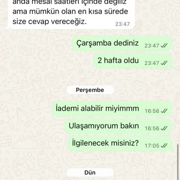 İade Sürecinde Gecikme Ve İletişimsizlik Nedeniyle Yaşanan Mağduriyet