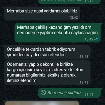 Instagram'da Çekiliş Vaadiyle Para Talep Edilmesi Ve Tehdit Edilmesi