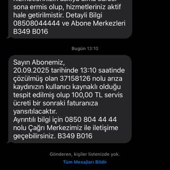 Sürekli Kesilen İnternet, İlgisiz Müşteri Hizmetleri Ve Haksız Servis Ücreti!