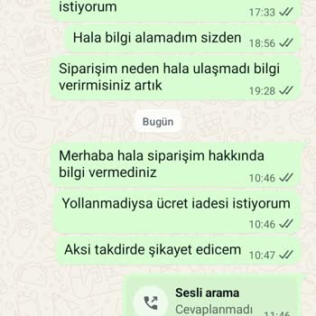 Sipariş Teslim Edilmedi, Ücret İadem Engellendi!