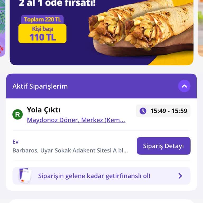 Getir Yemek Kampanya Hatasıyla İki Kat Ödeme Alındı, İade Yapılmadı