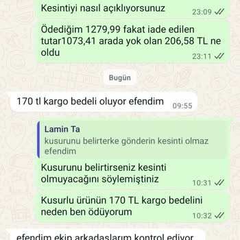 Kusurlu Terlik İçin İade Talebimde Haksız Kargo Kesintisi Yapıldı