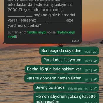 İade Edilen Ürünlerin Ücretinin Kredi Kartıma İade Edilmemesi