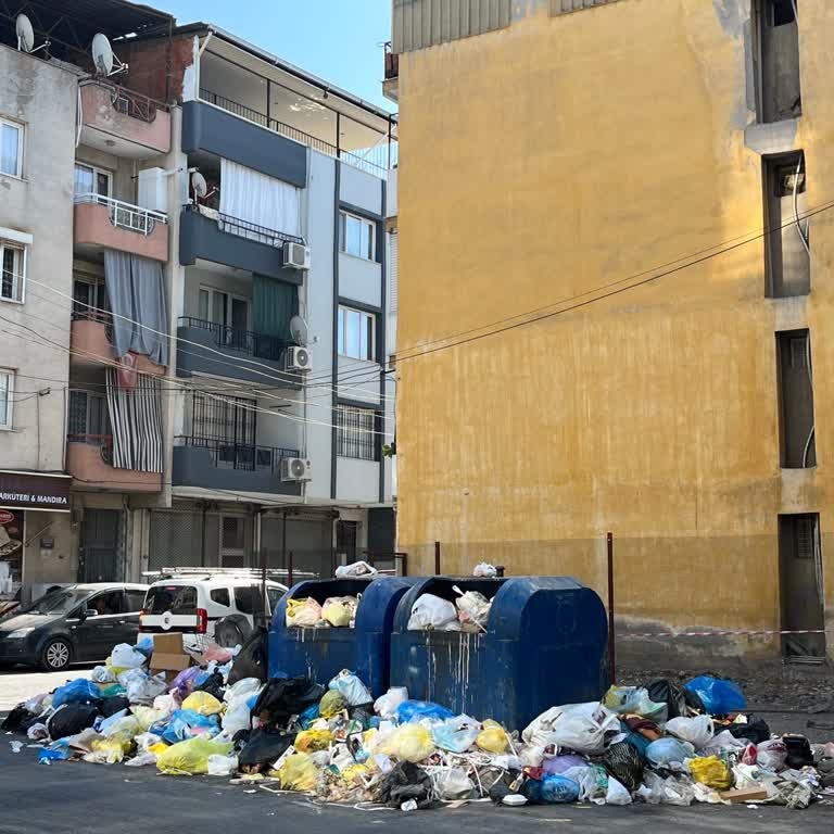 İzmir Sokaklarında Bir Yıldır Çöpler Toplanmıyor Belediyenin Sorumsuzluğu Şaşırtıyor