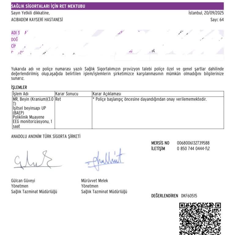 Sağlık Sigortası Poliçesi Kapsamında Karşılanmayan Masraflar Ve Yetersiz Bilgilendirme