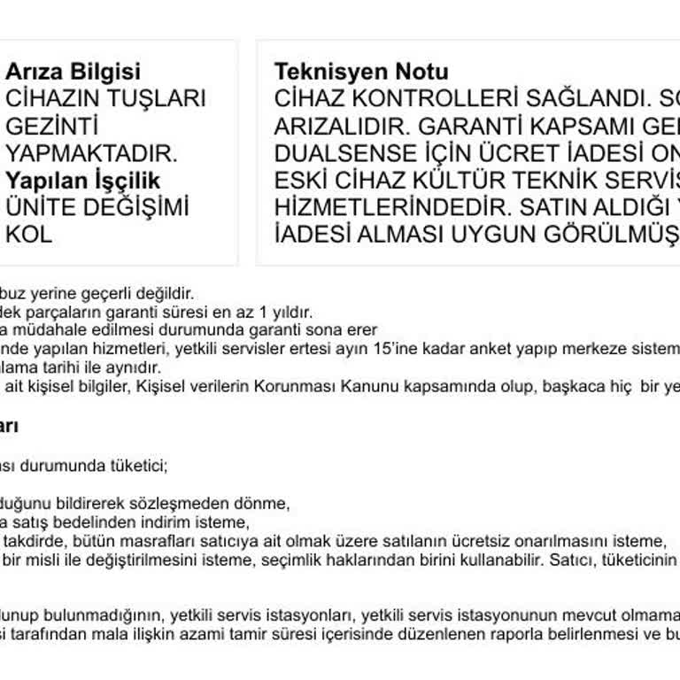 Garantili Üründe Değişim Hakkım Yerine Ücret İadesi Yapıldı, Mağdur Edildim