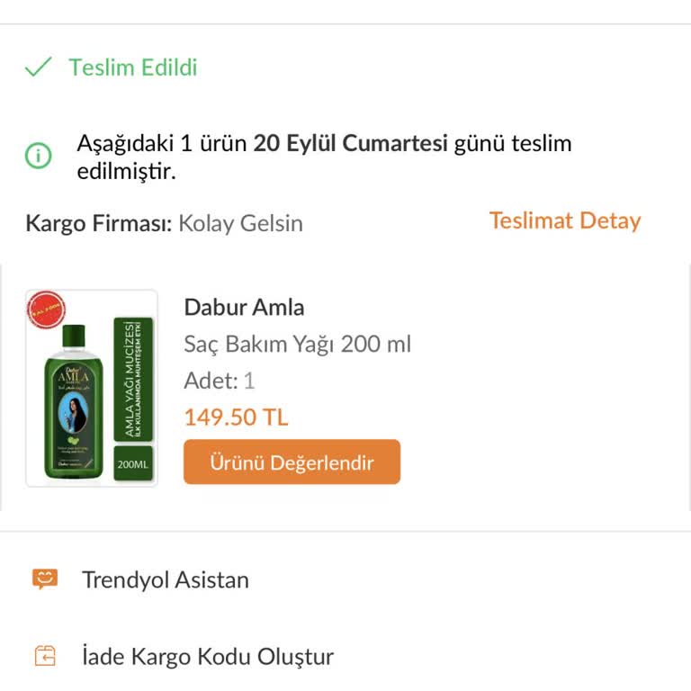 Trendyol Dabur Amla Şikayeti