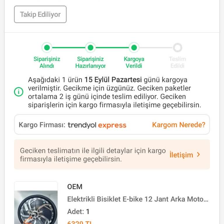 Yüksek Tutarli Siparişimde Teslimat Gecikmesi Ve Yetersiz Destek
