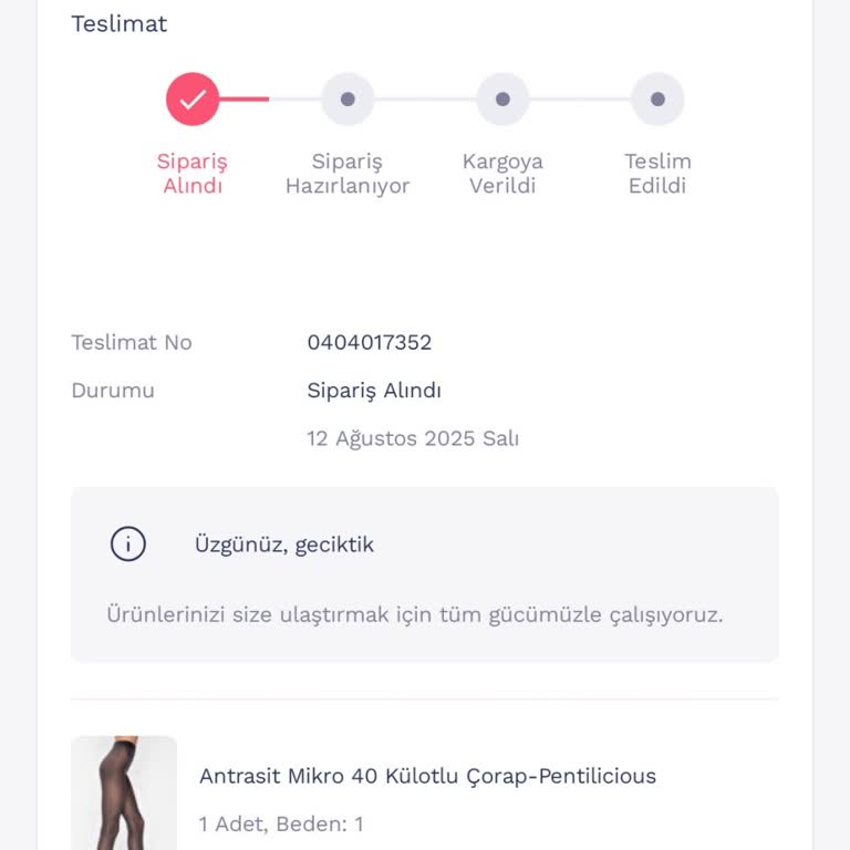 Siparişim Ne Geldi Ne De Cevap Verildi