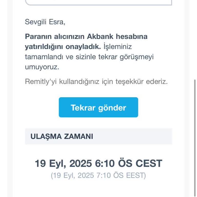 Remitly İle Gönderdiğim Para Alıcıya Ulaşmadı, Müşteri Hizmetlerine Erişemiyorum