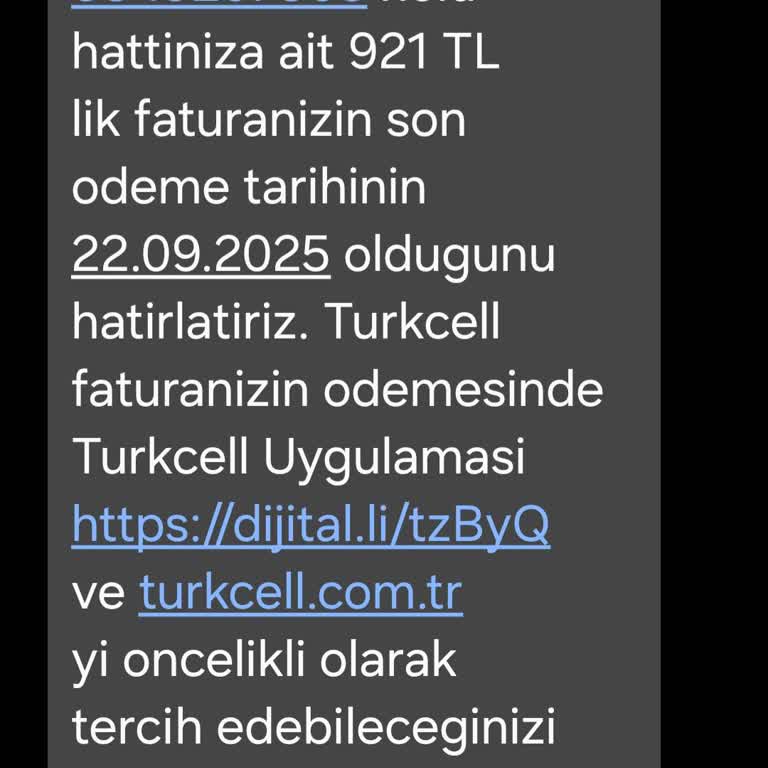 Bana Ait Olmayan Hat İçin Yanlış Fatura Bilgilendirmesi Alıyorum