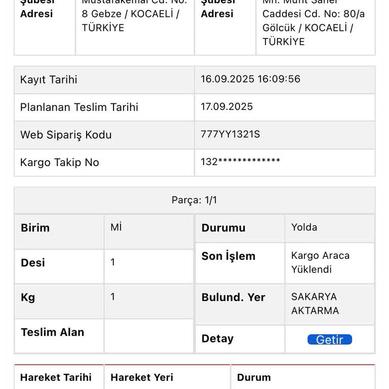 Kargomun Teslimatı Sürekli Farklı Şehirlerde Gözüküyor, Hala Elime Ulaşmadı!