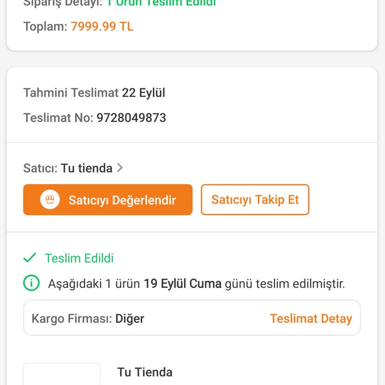 Teslim Edilmeyen Yüksek Tutarli Sipariş İçin Acil Çözüm Ve Mağduriyet Giderilmesi Talebi