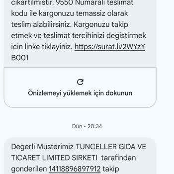 Sürekli Teslimat Sorunu Ve Personel Saygısızlığı Mağduriyetimi Artırıyor